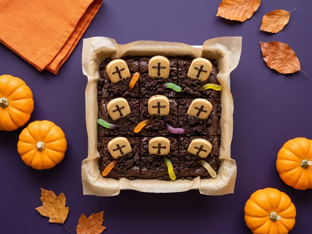 Brownies du cimetière, image générée par IA