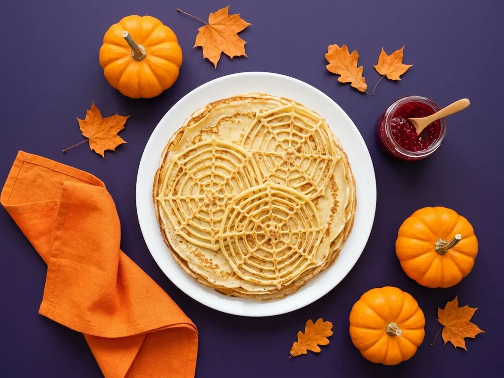 Crêpes toile d'araignée, image générée par IA
