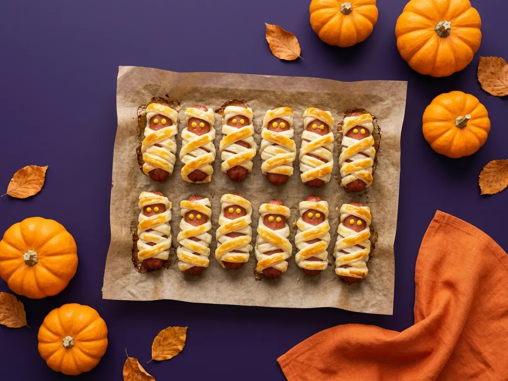 Repas d'Halloween pour les enfants, image générée par IA