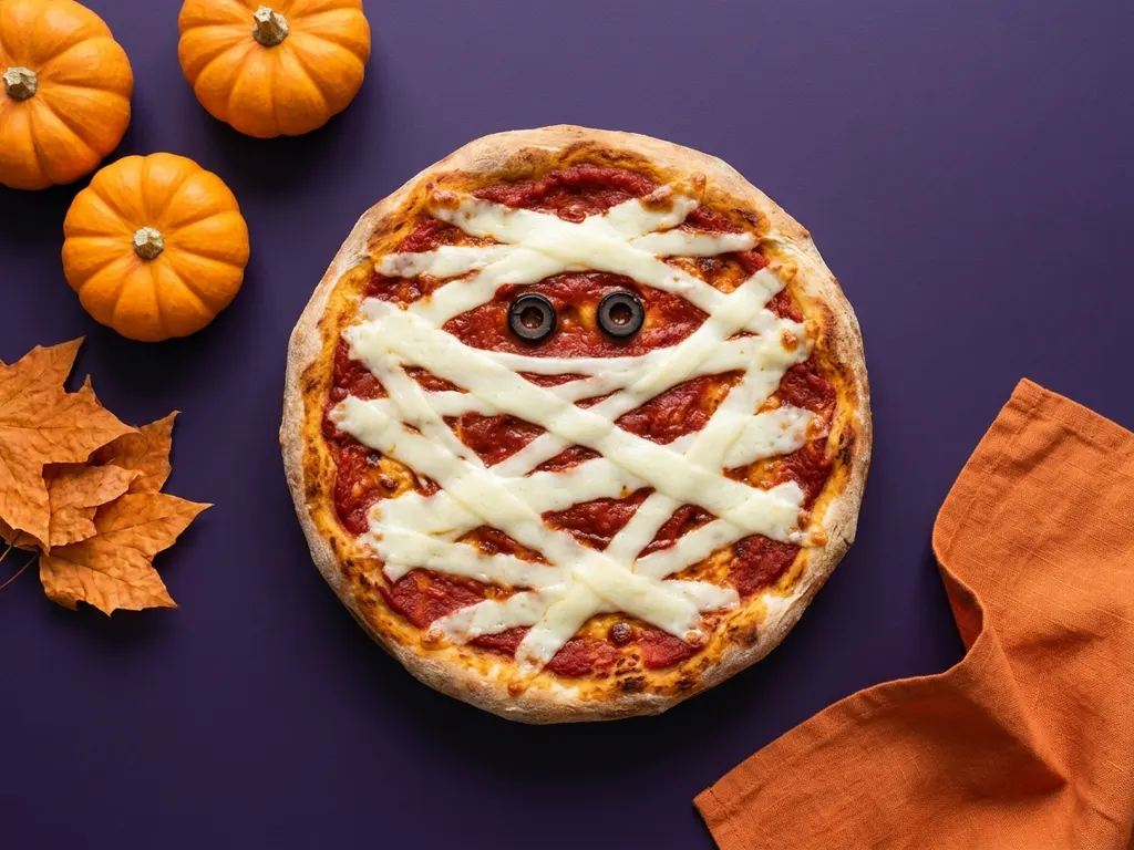 Pizza momie, image générée par IA