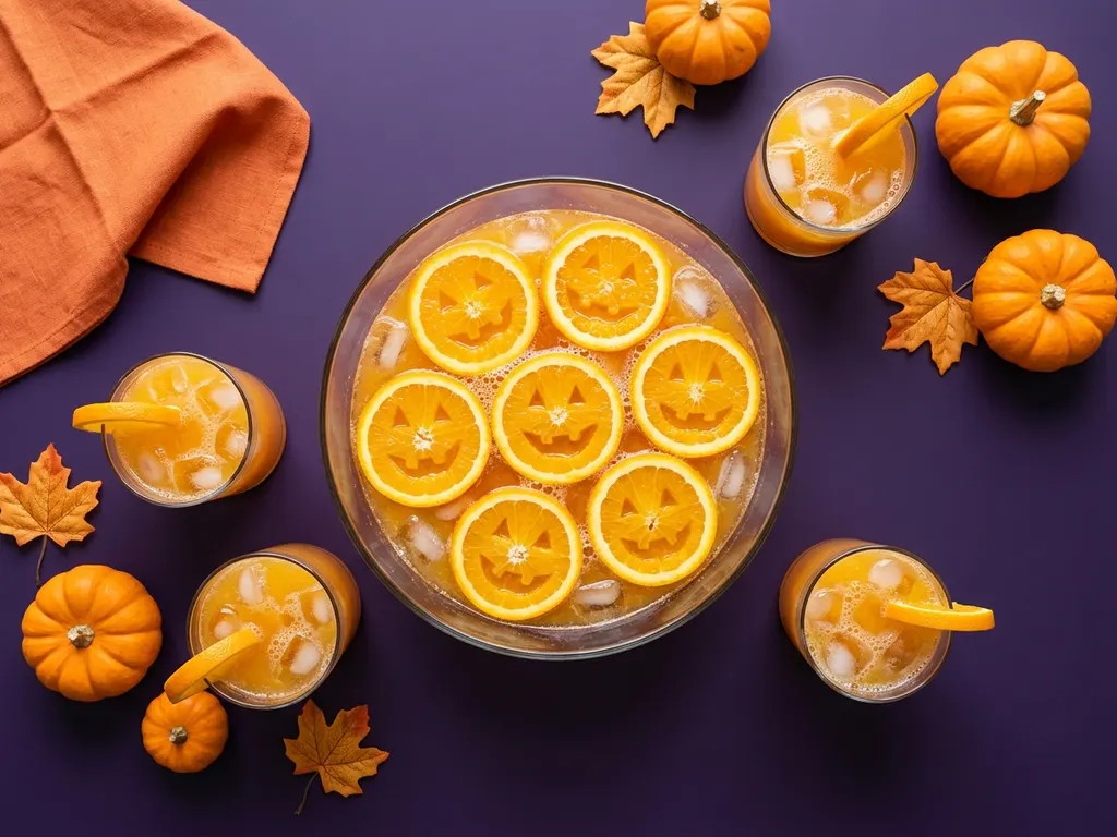 Punch d'Halloween sans alcool, image générée par IA