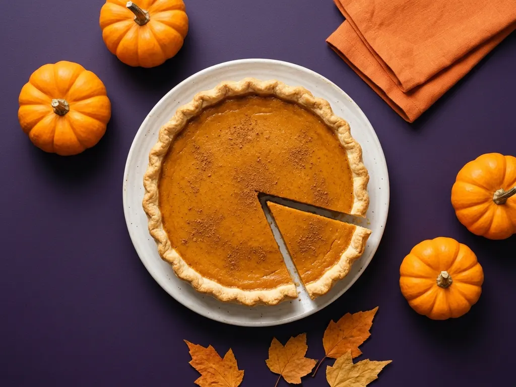 Tarte à la citrouille, image générée par IA