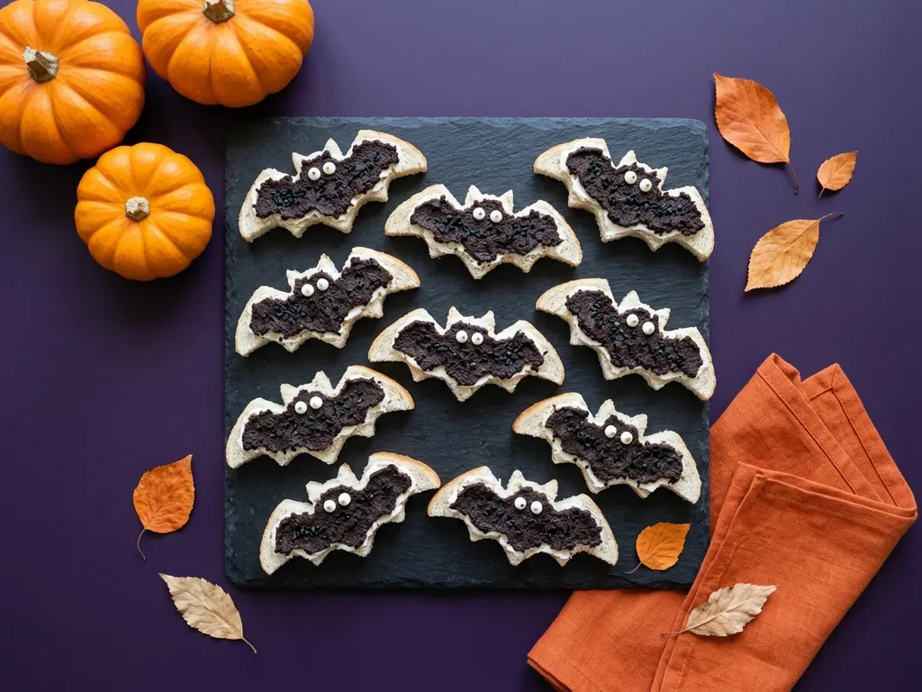 Toasts chauves-souris à la tapenade, image générée par IA