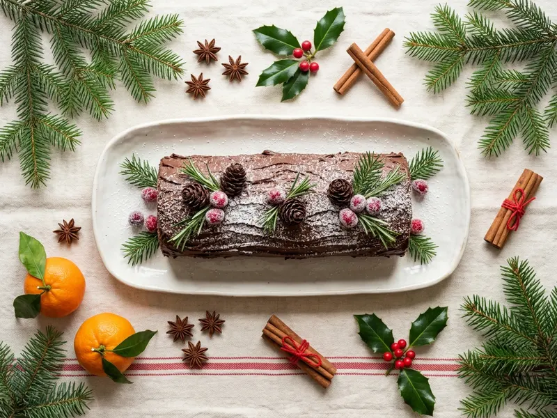 Bûche chocolat-praliné