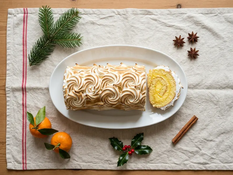 Bûche au citron meringuée