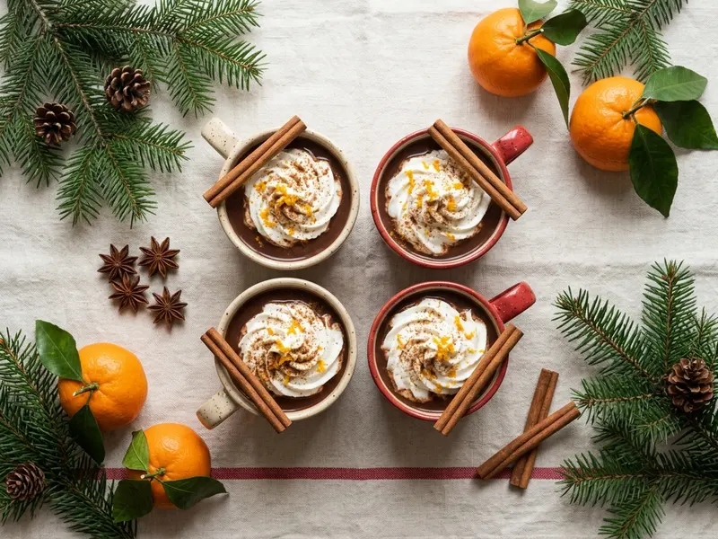 Chocolat chaud aux épices de Noël