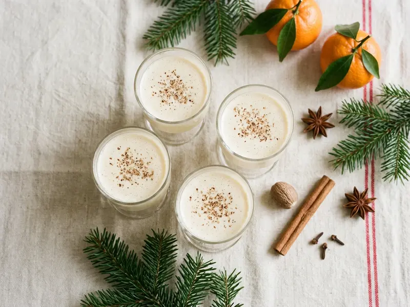 Lait de poule (eggnog) cuit, sans alcool