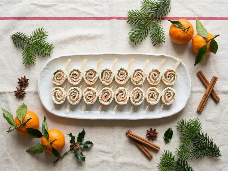 Roulés de saumon fumé au fromage frais