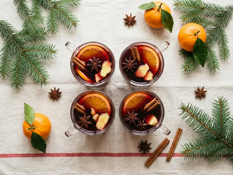 Vin chaud sans alcool au jus de raisin