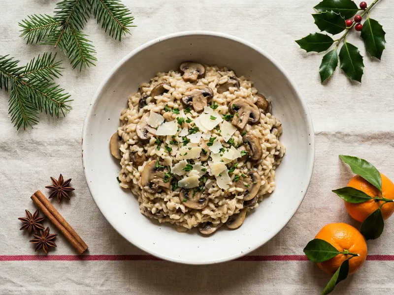 Risotto aux champignons et parmesan