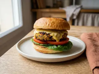 Burger végétarien aux haricots noirs