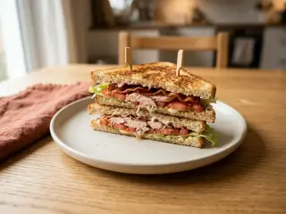 Club sandwich au poulet et bacon