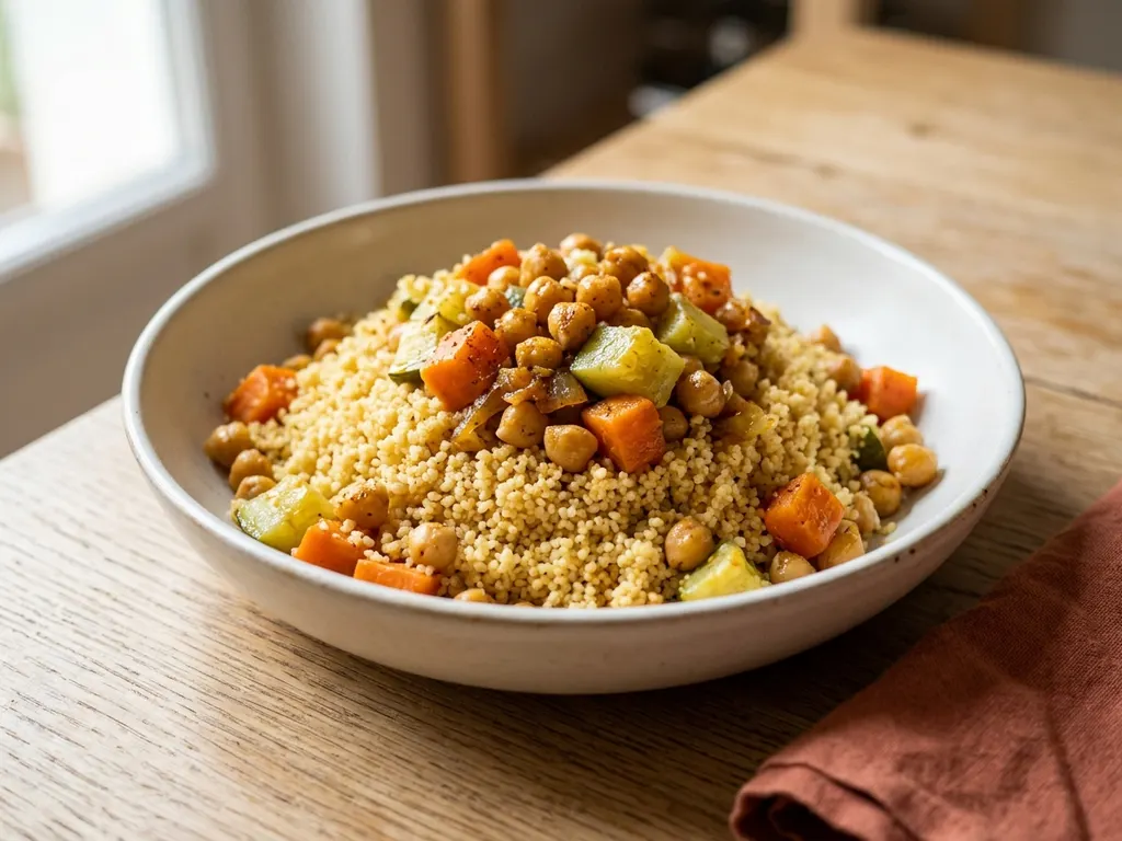 Couscous aux légumes et pois chiches