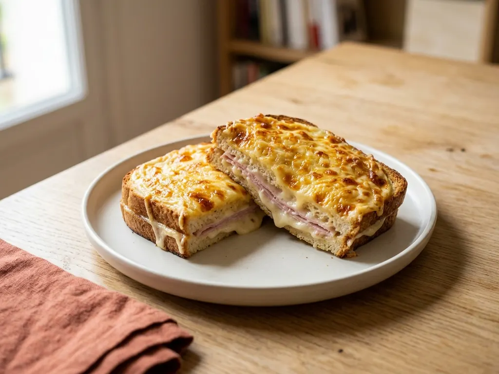 Croque-monsieur maison aux jambons blancs et béchamel, une idée de présentation