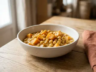 Curry de pois chiches et patates douces