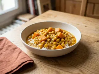 Chickpea and sweet potato curry