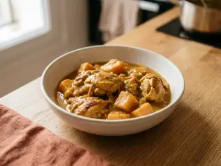 Chicken and sweet potato coconut curry