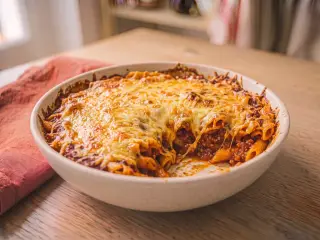 Gratin de pâtes bolognaise maison