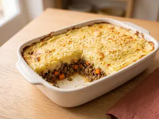 Hachis Parmentier aux lentilles et carottes