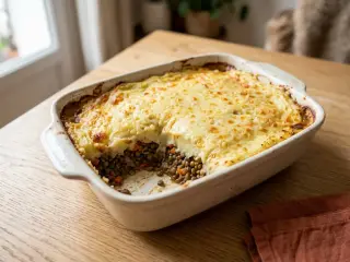 Hachis Parmentier express aux lentilles et carottes