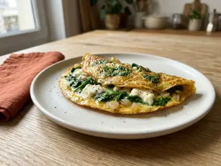 Omelette aux épinards et feta