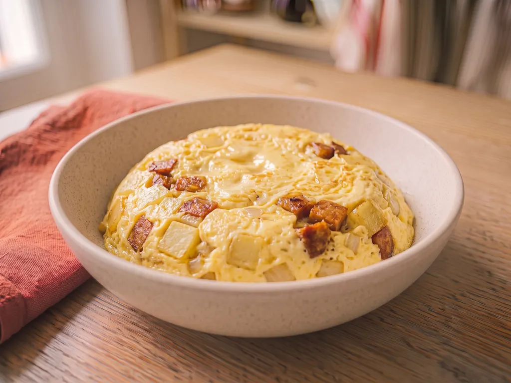 Omelette espagnole aux pommes de terre et chorizo