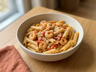Penne cajun aux crevettes