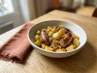 Toulouse sausage and potato skillet