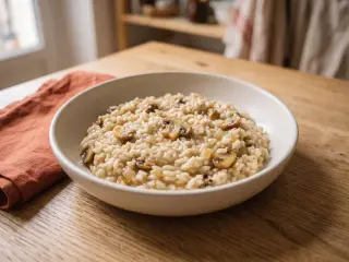 Risotto aux champignons et parmesan