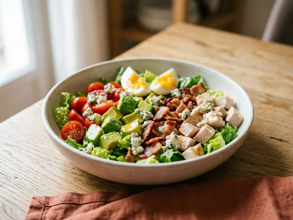 Chicken Cobb salad, a serving idea