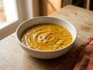 Pumpkin and split pea soup