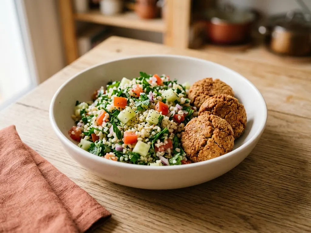 Taboulé libanais et falafels maison