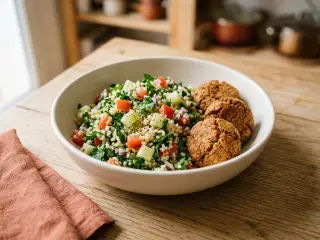 Taboulé libanais et falafels maison