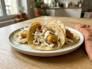 Fish tacos with crunchy slaw