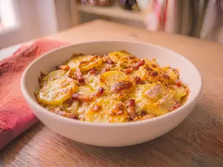 Tartiflette express aux lardons et pommes de terre