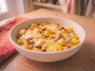 Tartiflette twist with bacon and onions