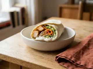 Wrap poulet-crudités & sauce yaourt